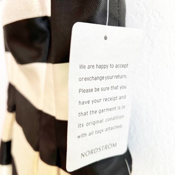 ELIZA J 2 PETITE STRIPED SHINY CREAM CHAMPAGNE ROSE GOLD WOMEN DRESS BRAND NEW - Picture 5 of 10